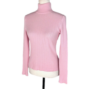 Charter Club pink turtleneck